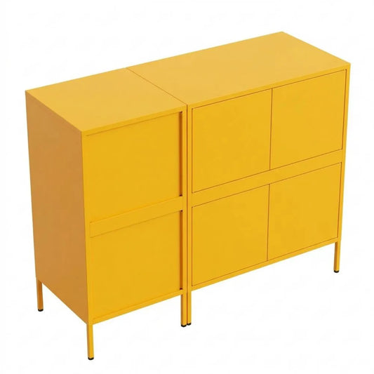 Eleganter Stauraumschrank in Senfgelb für Wohn- und Esszimmer