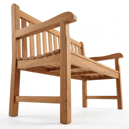 Outdoor Gartenbank 120cm Teakholz Natur
